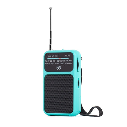 Dual Power FM AM Pocket Radio with Flashlight