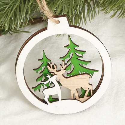 Creative Christmas Wooden Pendant
