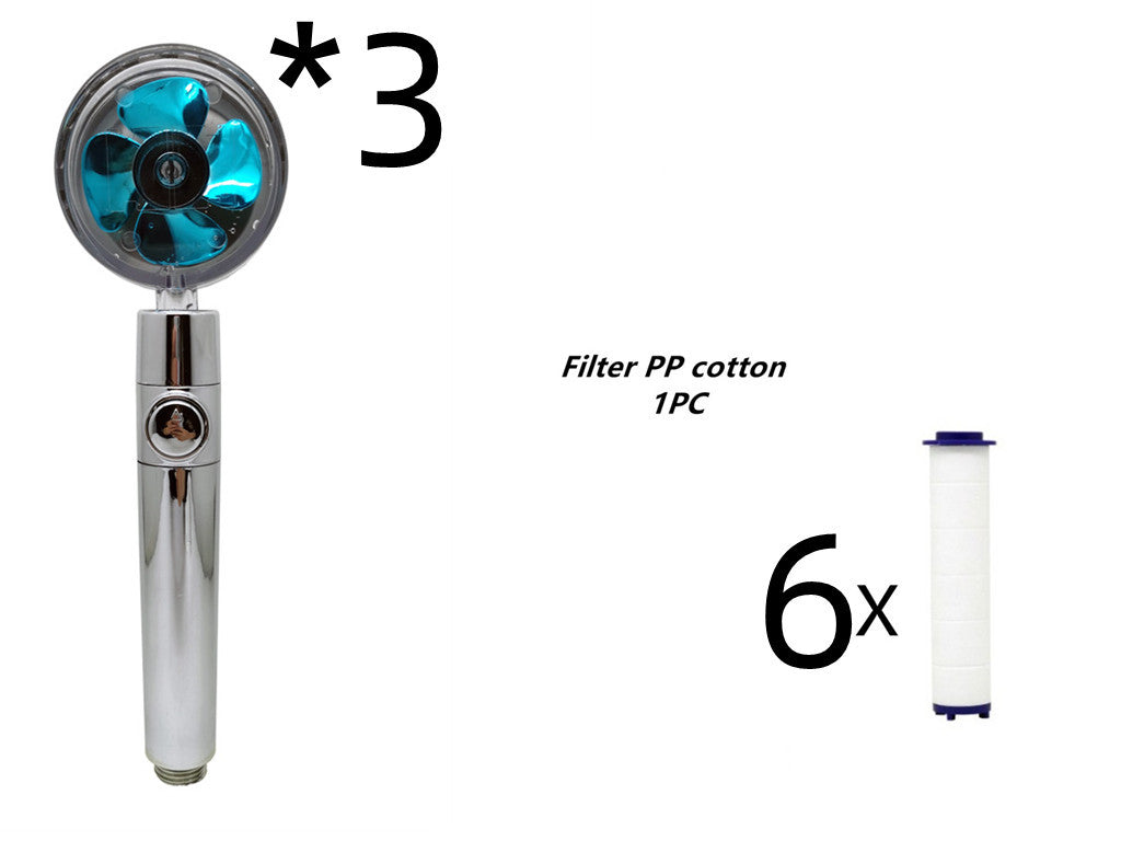 Turbo Propeller Shower Head Handheld High Pressure
