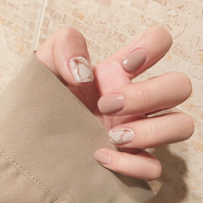 Fashionable Blue and Graffiti Pattern Fake Nails