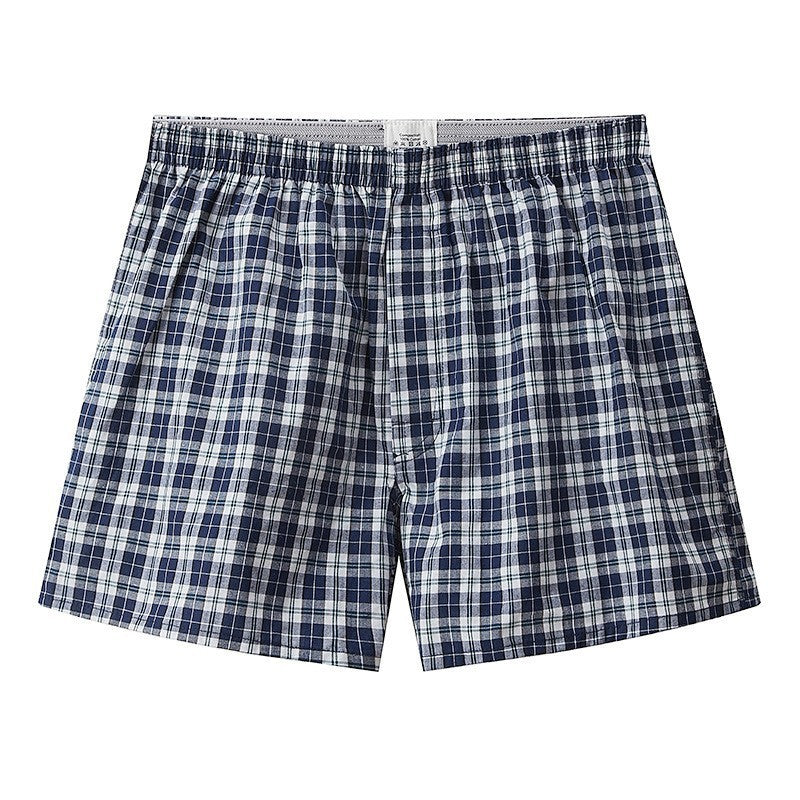 Men's Casual Arrow Print Plaid Boxer Briefs