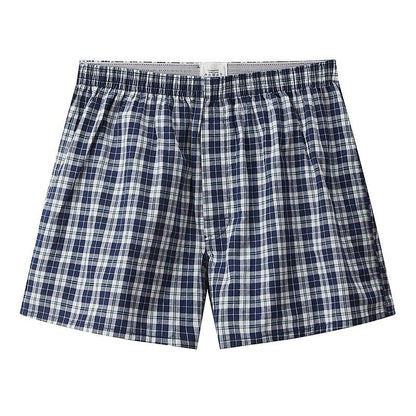 Men's Casual Arrow Print Plaid Boxer Briefs