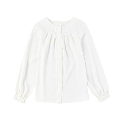 Thin Casual All-match Solid Color Shirt For Women Summer New