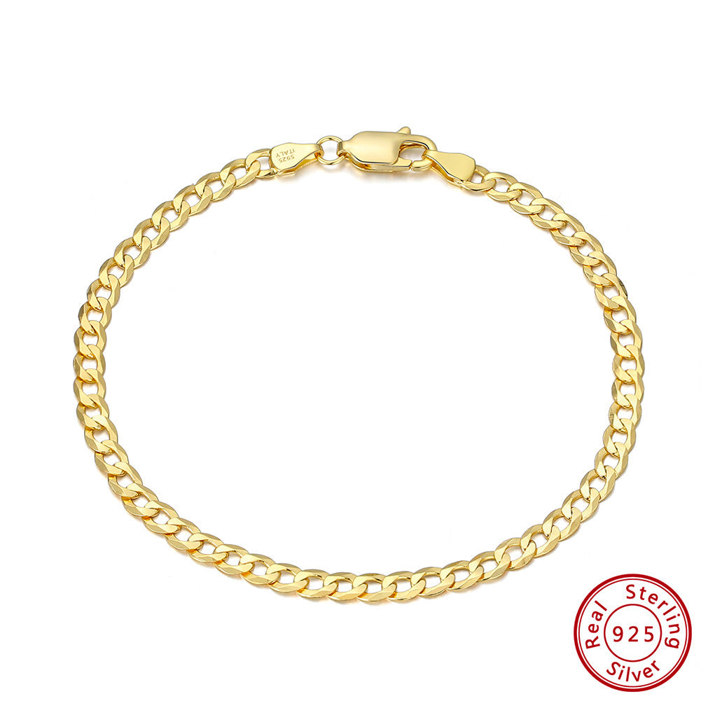 Sterling Silver Bracelet Car Flower Chain Trend