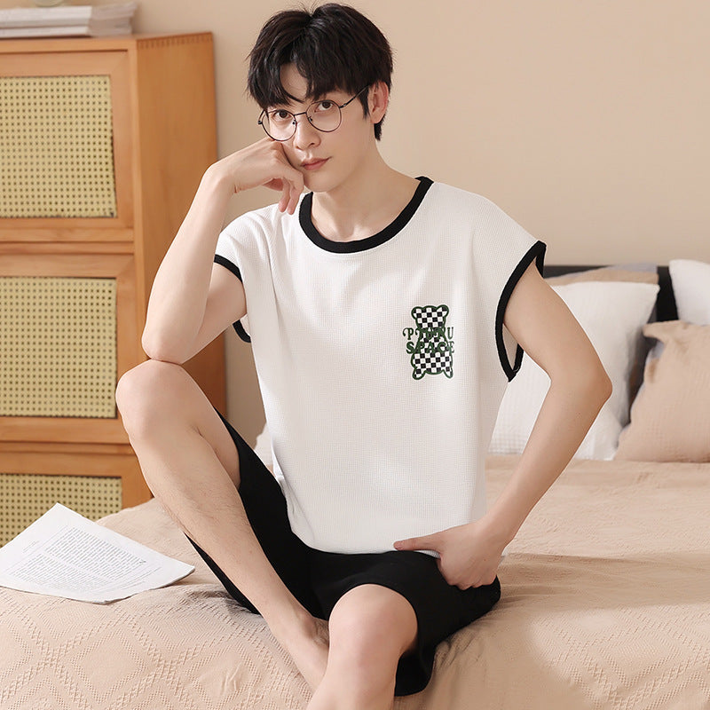 Men's Sleeveless Vest Summer Pure Cotton Pajamas