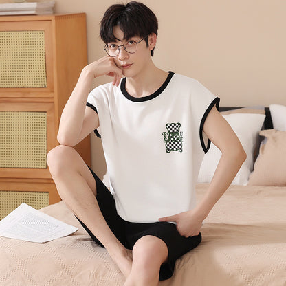 Men's Sleeveless Vest Summer Pure Cotton Pajamas