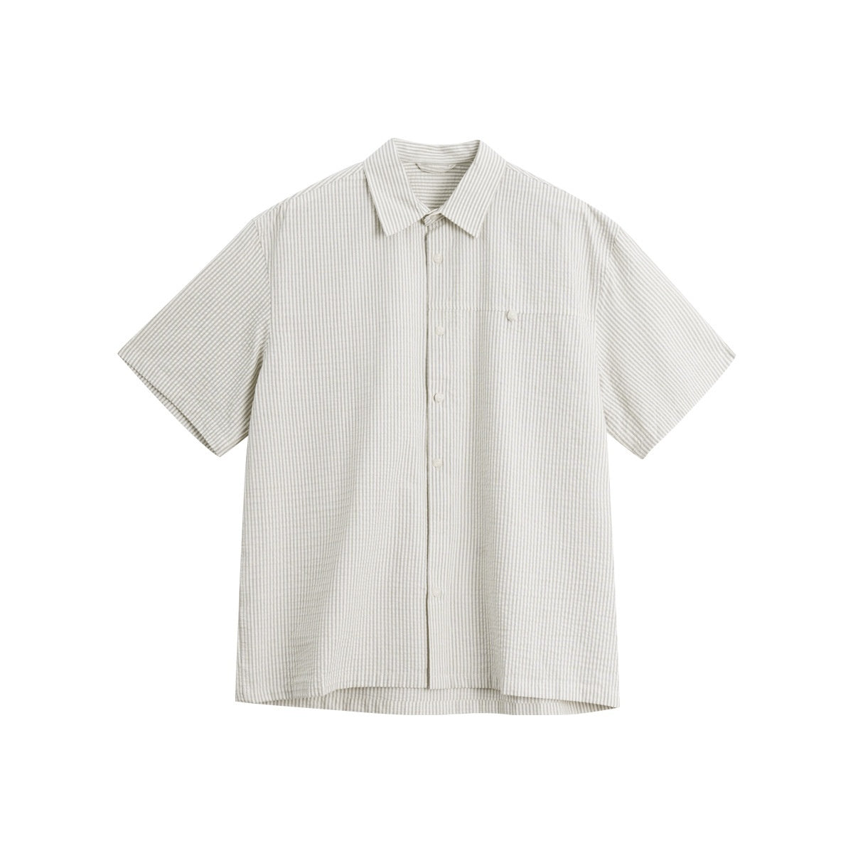Simple Striped Patchwork Short Sleeve Long Sleeve Shirt
