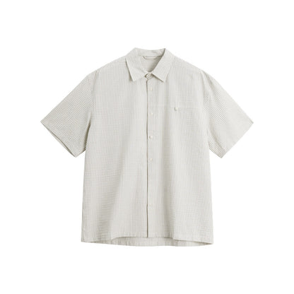 Simple Striped Patchwork Short Sleeve Long Sleeve Shirt