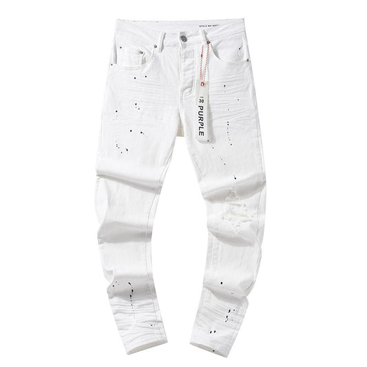 American High Street Patch Washed Straight Jeans