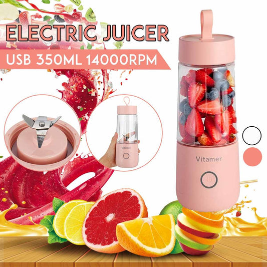 350ml Portable USB Rechargeable Blender Juicer and Mixer