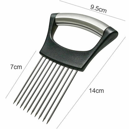 Food Slice Assistant Stainless Steel Onion and Tomato Slicer