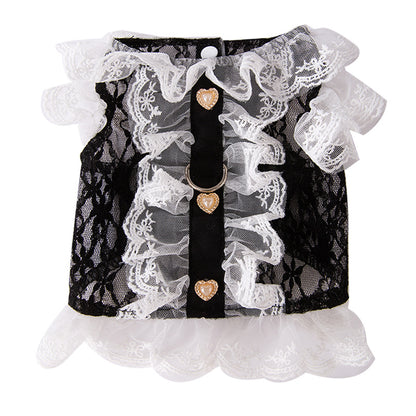 Cat Clothes Lace Traction Vest Puppy Kittens Thin Pet Cat Clothing