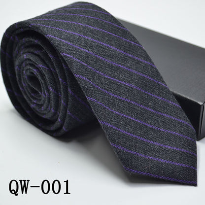 Men's Super Narrow Wool-like Elegant Tie