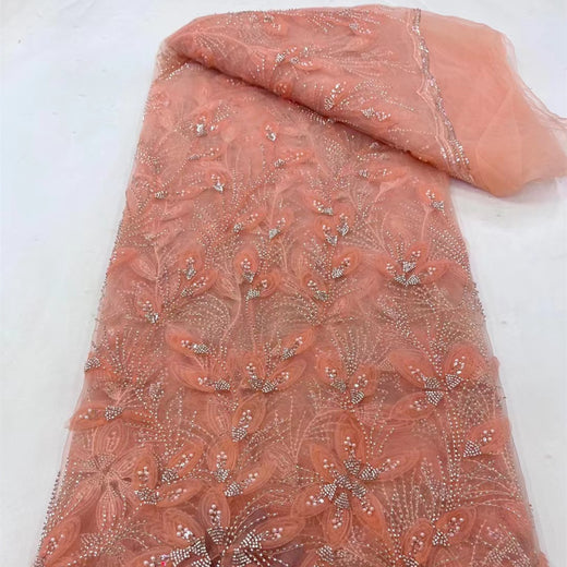 Embroidered Lace Evening Dress
