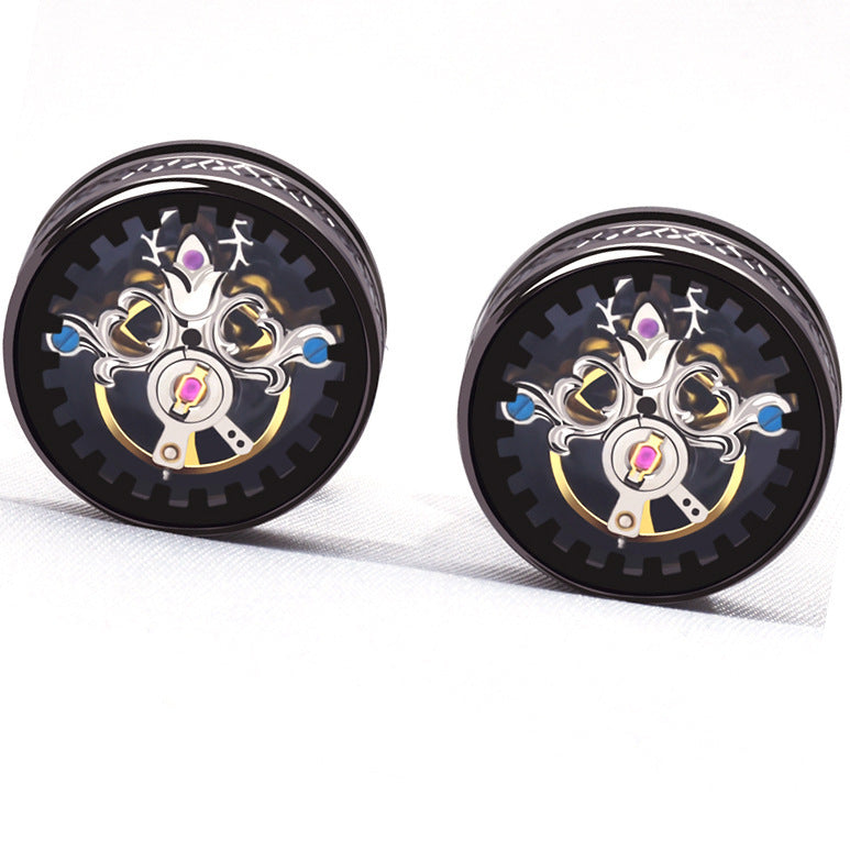 Tourbillon Luxury Punk Style Cufflinks