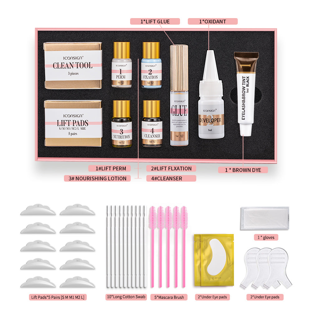 ICONSIGN Lash & Brow Tint Kit - Lash Lift, Perm, and Brow Lamination Set