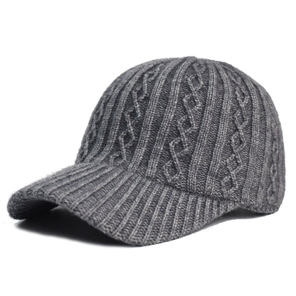 Wool Baseball Cap Korean Warm Solid Color