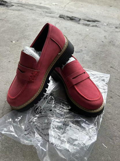 Leather Plus Size Casual Women's Shoes