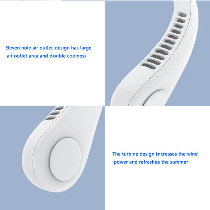 Portable Leafless Neck Fan 4000mAh Rechargeable