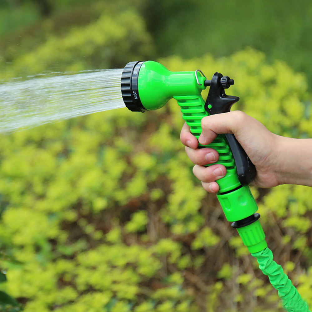 Telescopic Latex Water Hose with High-Pressure Spray Gun