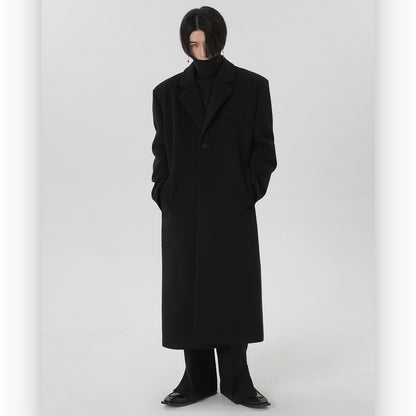 Korean Style Long Woolen Coat Winter