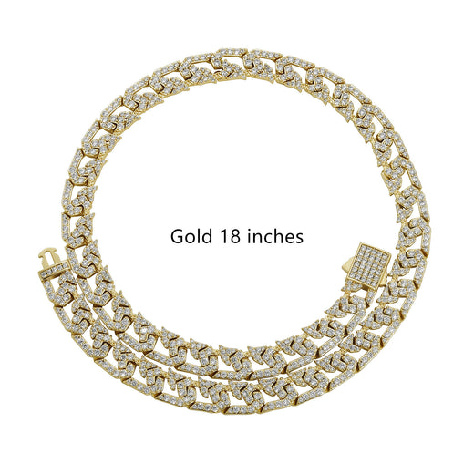 10mm Full Diamond Cuban Link Necklace