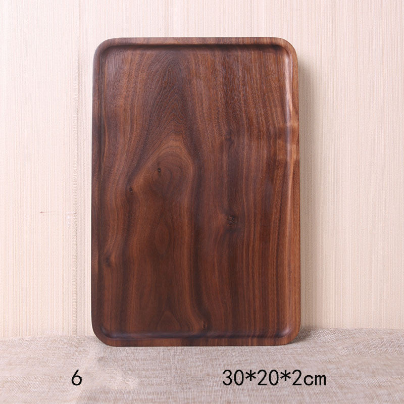 Japanese Style Black Walnut Rectangular Dinner Plate