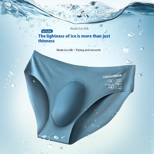 Ice Silk Men's Summer Seamless Briefs