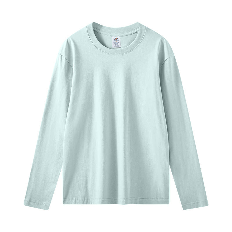 Cotton Long Sleeve Loose Pure White Casual Top