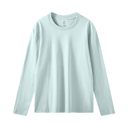 Cotton Long Sleeve Loose Pure White Casual Top