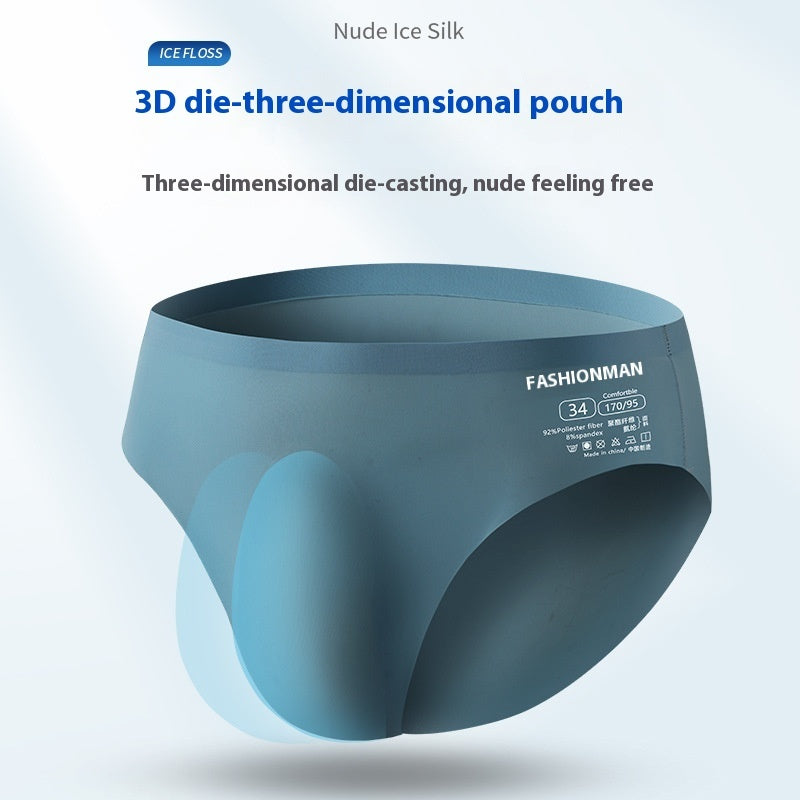Ice Silk Men's Summer Seamless Briefs