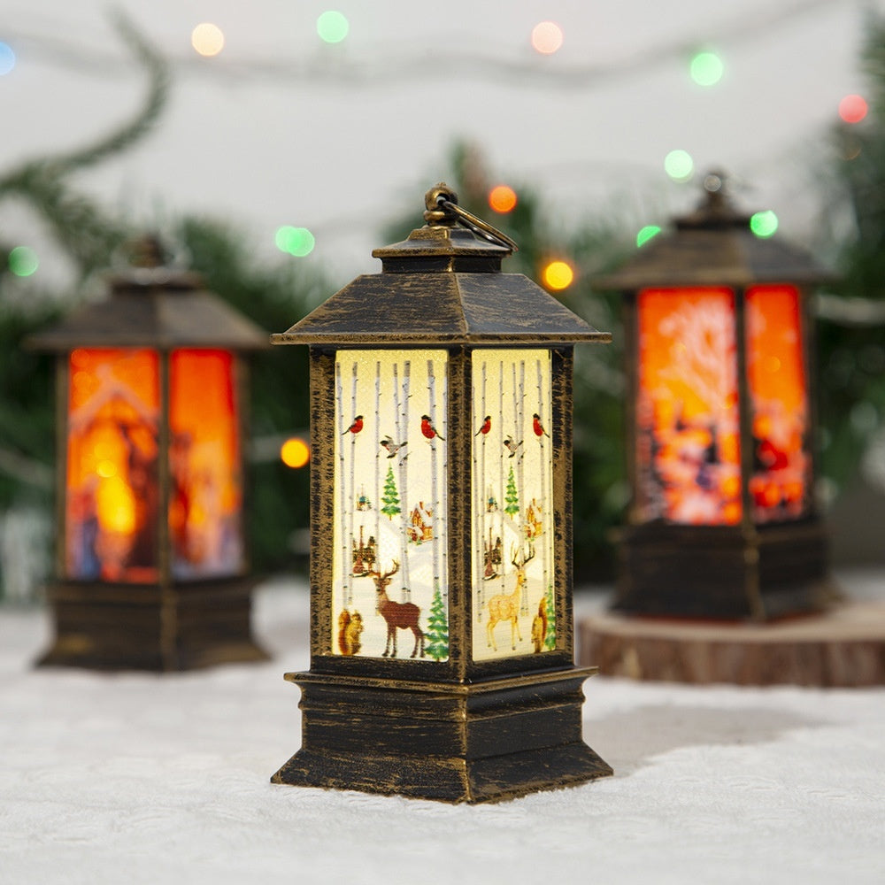Christmas Santa Claus LED Oil Lamp Night Light