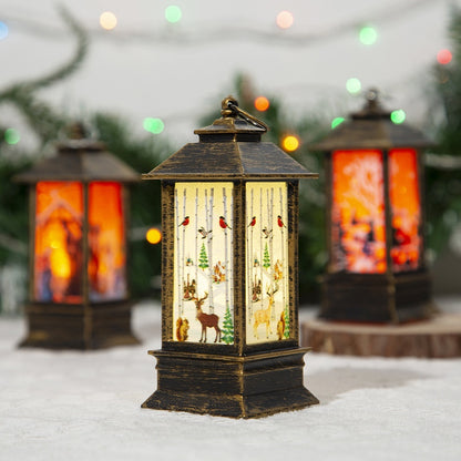 Christmas Santa Claus LED Oil Lamp Night Light