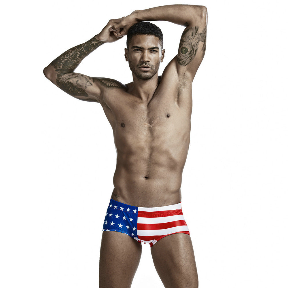 Men's Flag Design Swimming Trunks