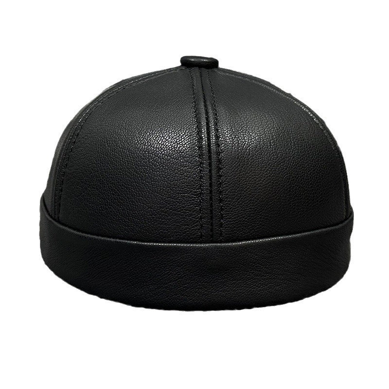 Outdoor Sheepskin Autumn Winter Leather Hat