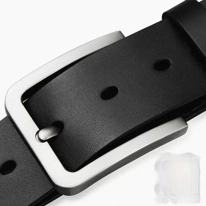 Cowhide Pin Buckle Men's Single-layer Leather Belt