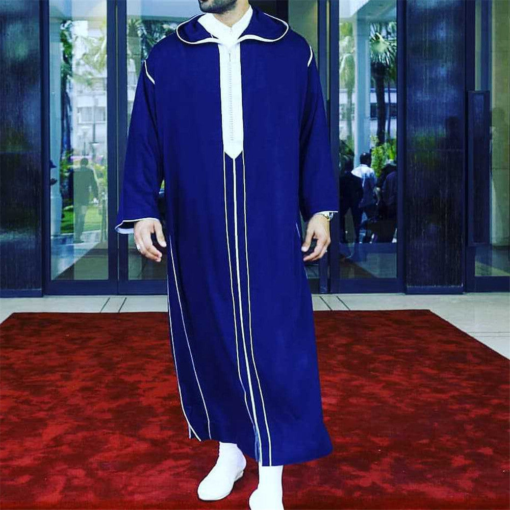 Fashion Casual Men's Dark Blue Robe