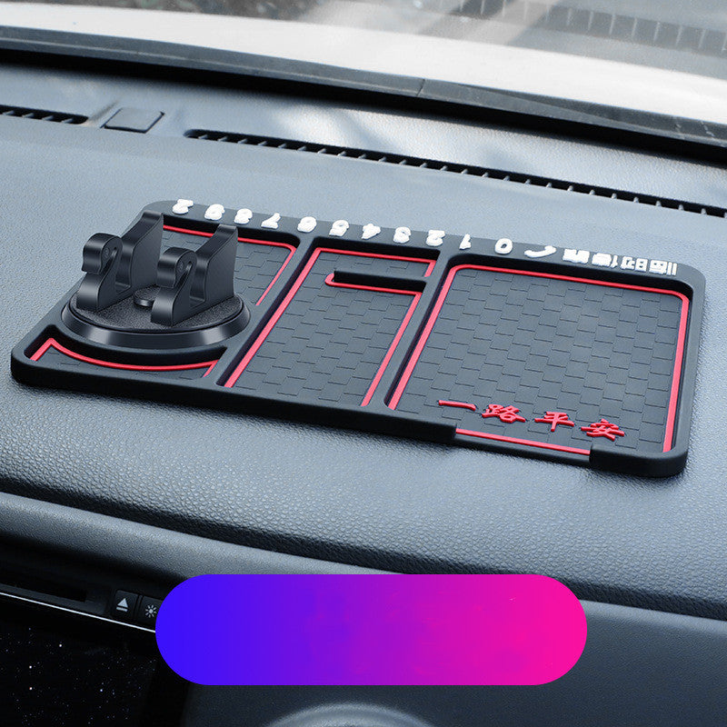 Non-Slip Car Phone Pad with Parking Number Card