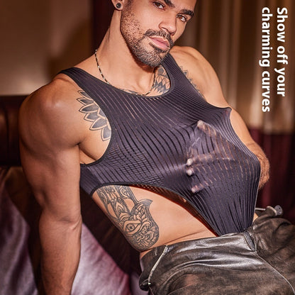 Men's Sleeveless Tight Top Breathable Body Shaping