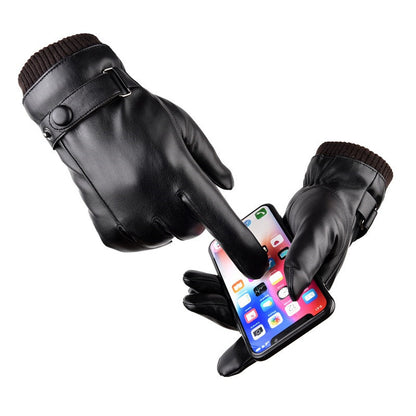 Autumn and Winter Warm Touch Screen Fleece-lined Gloves