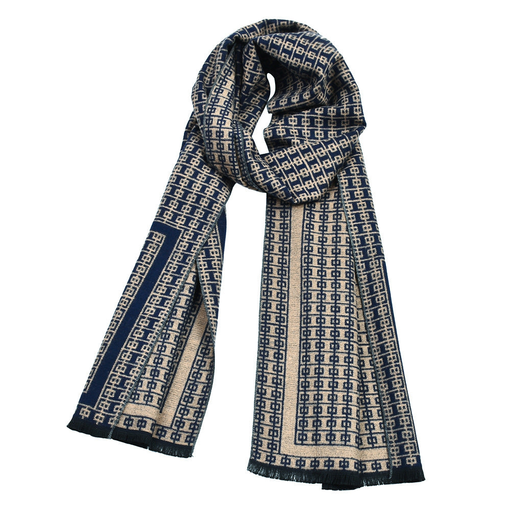 Double-sided Thick Warm Korean Men's Scarf