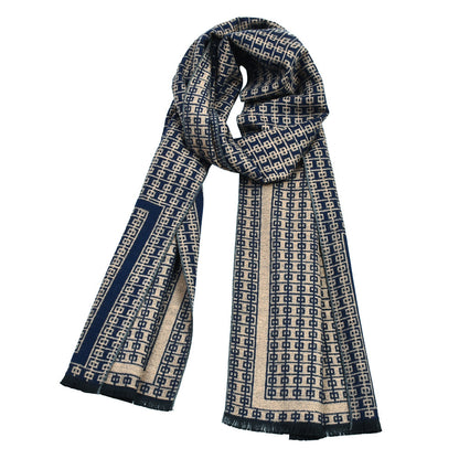 Double-sided Thick Warm Korean Men's Scarf