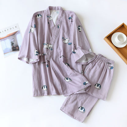 Couples Loose Cotton Thin Homewear Set