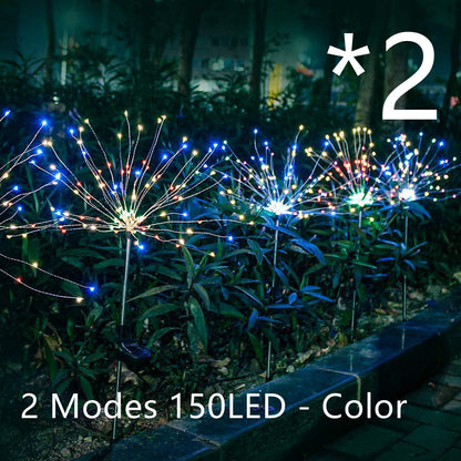 Solar Fireworks LED String Lights Decor