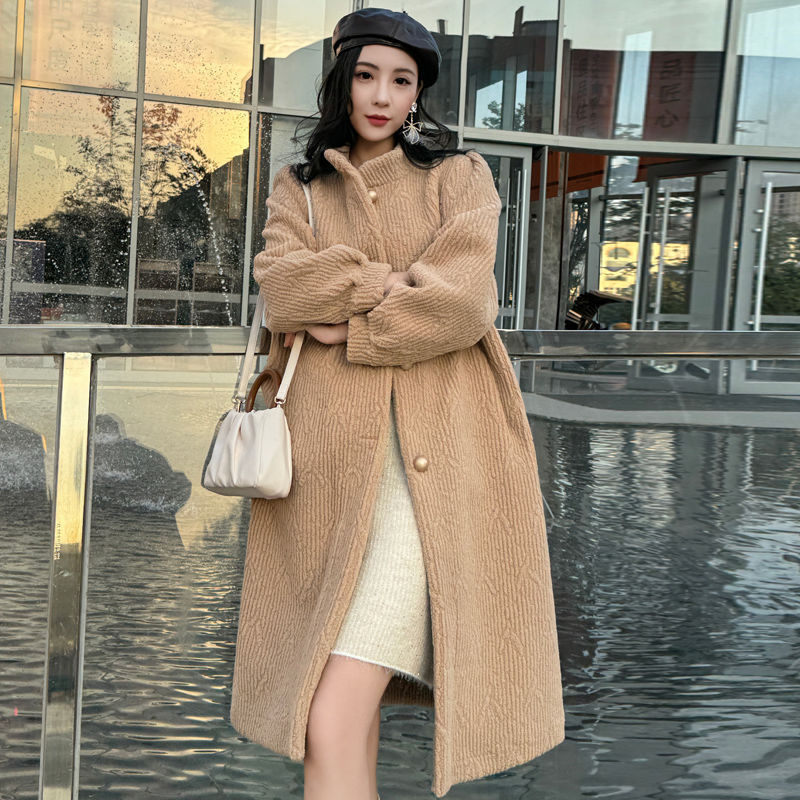 Faux Lamb Fur Leather Coat