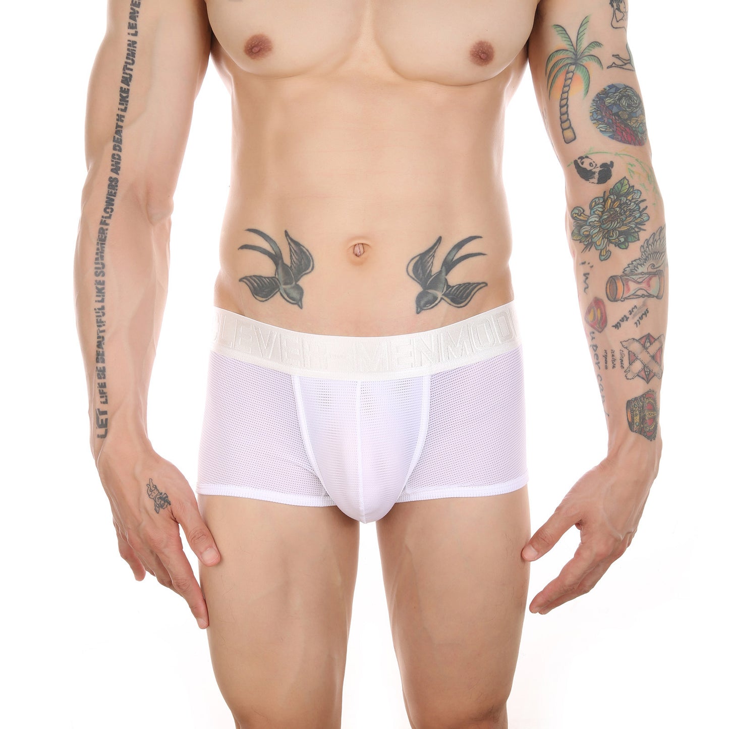 Men's Breathable Mesh Low Waist Boxers