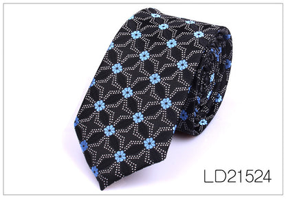 Men's 6cm Flower Graffiti Yarn-dyed Tie