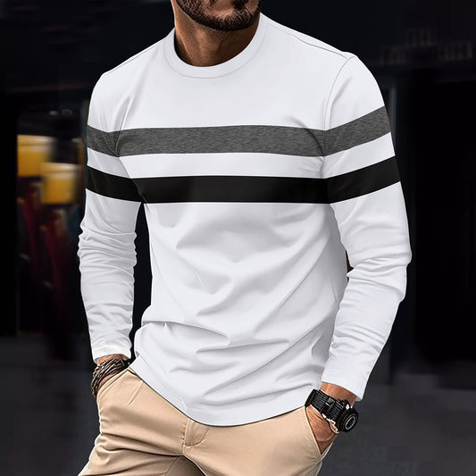 Men's Casual Round Neck Long Sleeve Tee