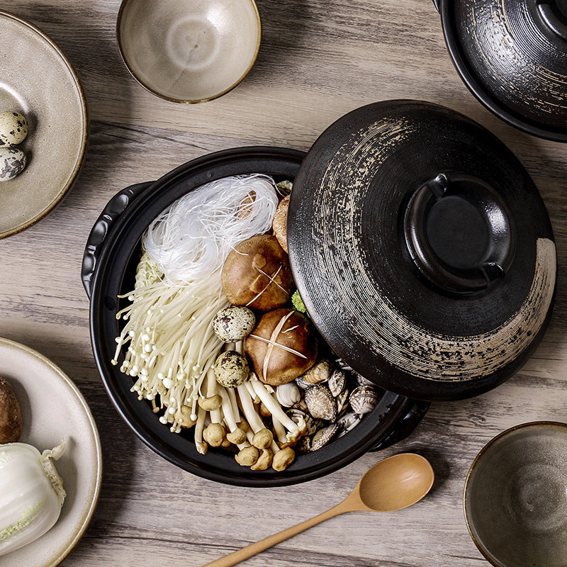 Ceramic Stew Pot Soup Rice Casserole Gas Clay Pot