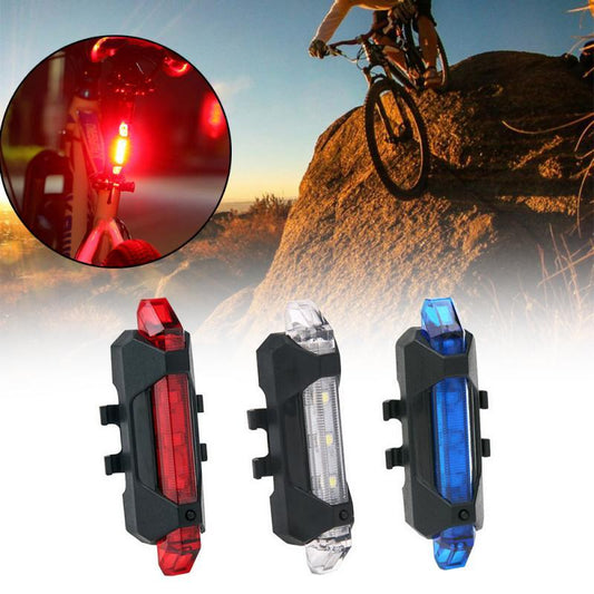 USB Rechargeable LED Bicycle Front & Back Light Set